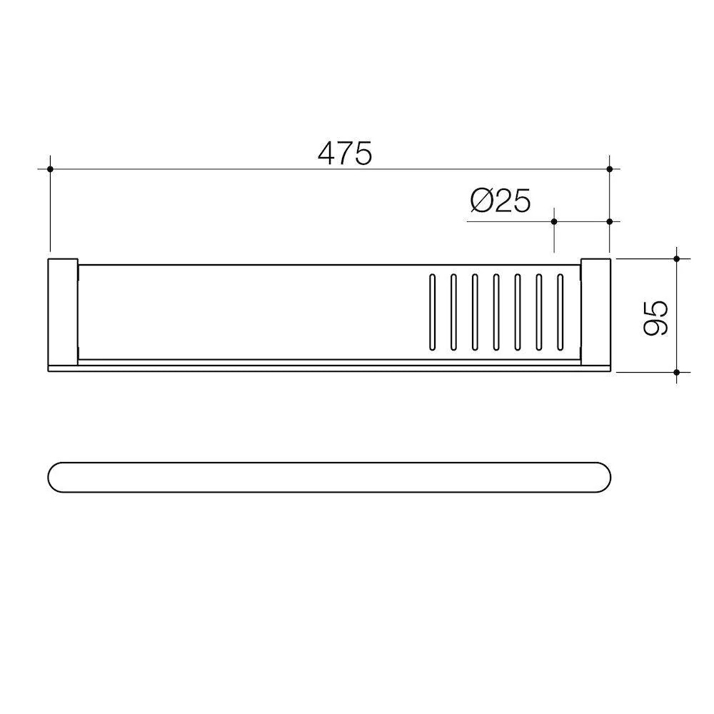 Caroma Urbane II Bathroom Shelf - Brushed Brass - Image 2