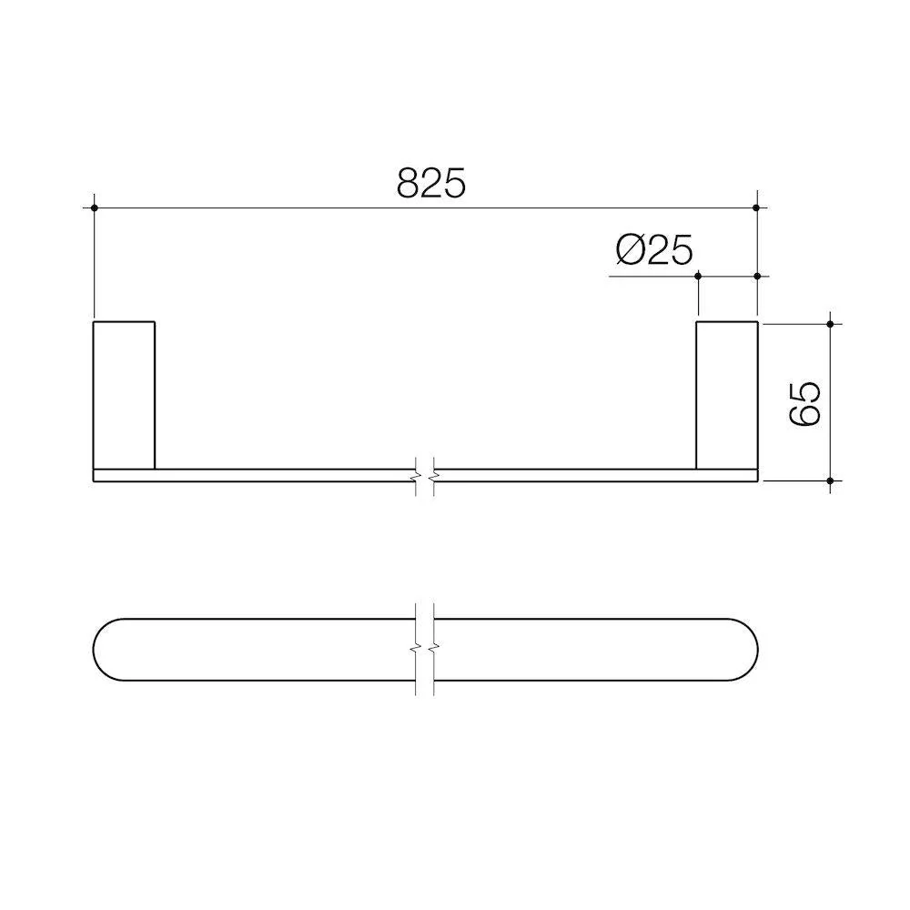 Caroma Urbane II Single Towel Rail - Gun Metal - Image 2