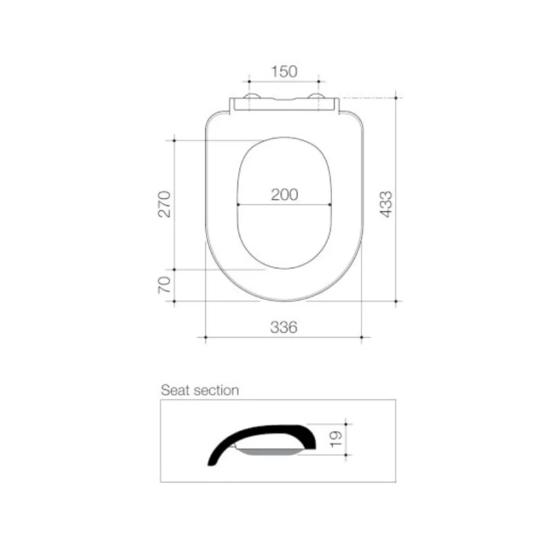 Caroma Urbane II Soft Close Toilet Seat - Image 3