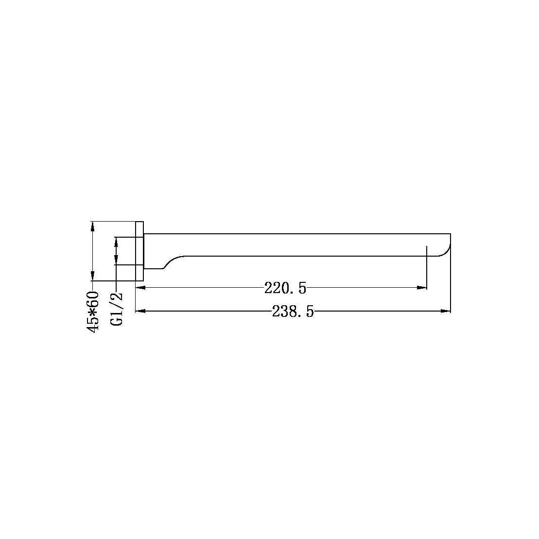 Nero Celia Fixed Bath Spout - Chrome - Image 2