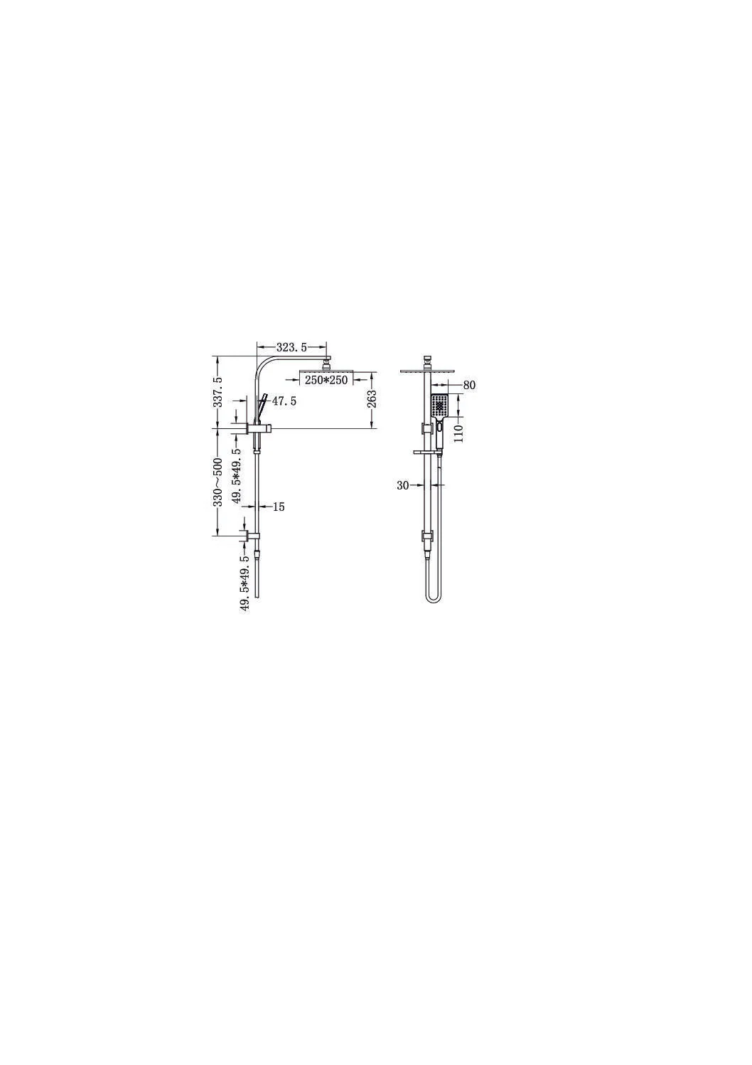 Nero Celia Twin Shower - Brushed Nickel - Image 2