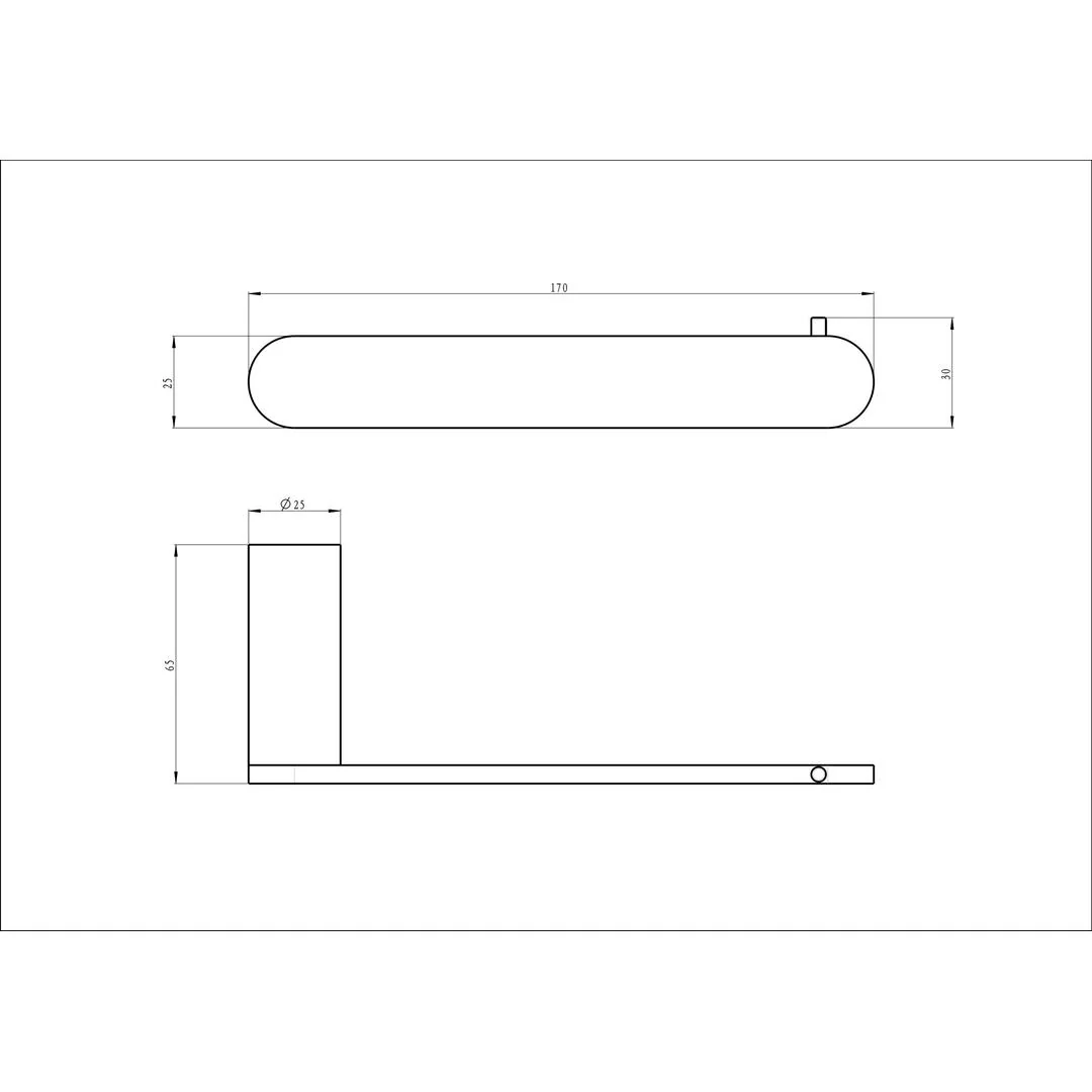 Linsol Circle Toilet Roll Holder - Brushed Nickel - Image 2