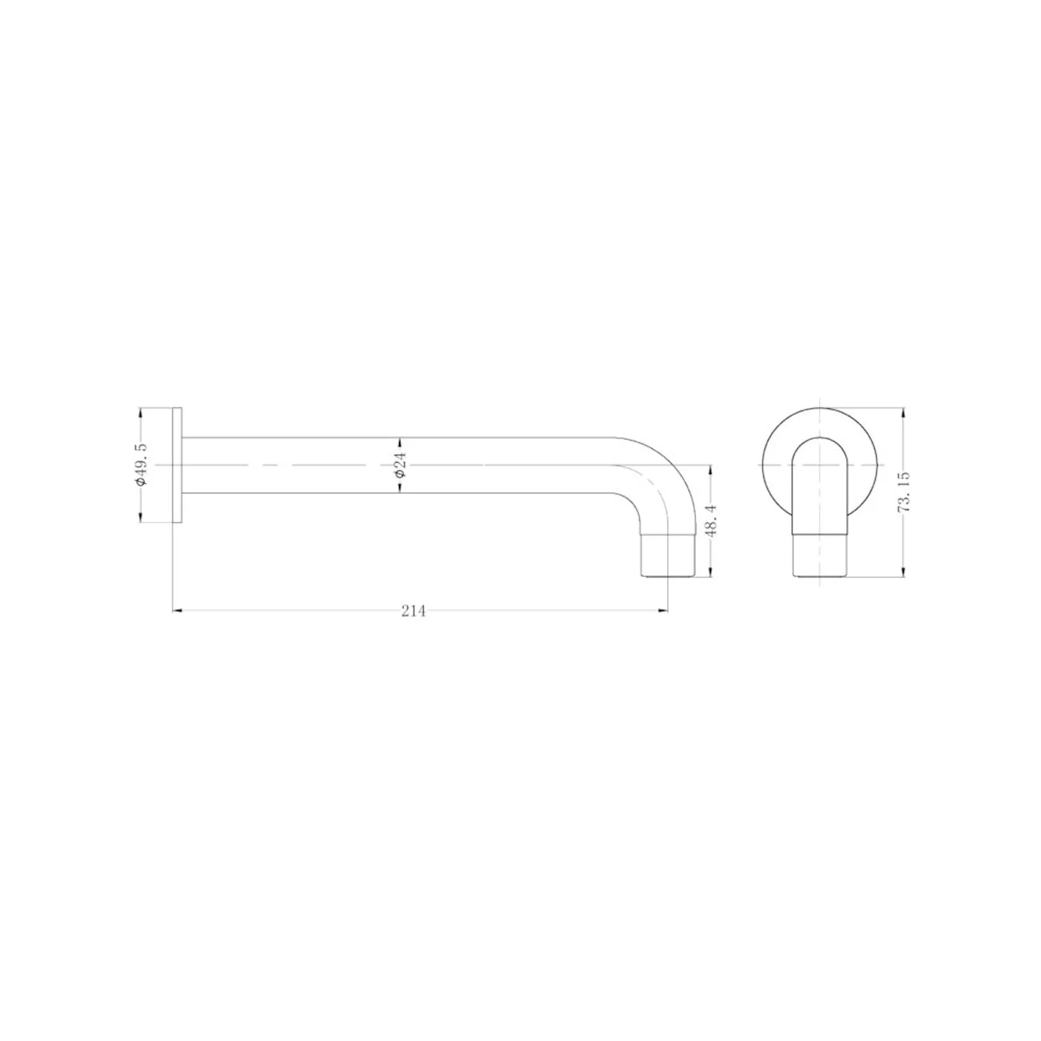 Nero Classic Bath Outlet - Chrome - Image 2