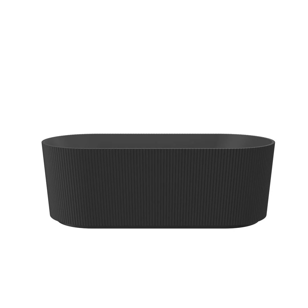 Linsol Cleo 1500mm Freestanding Bath - Matte Black