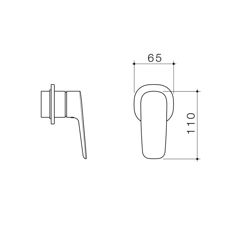 Caroma Contura II Bath/Shower Mixer - Trim Kit - Chrome - Image 2