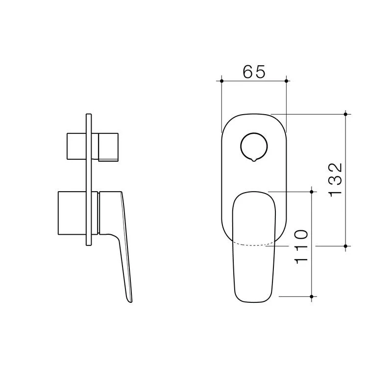 Caroma Contura II Bath/Shower Mixer with Diverter - Trim Kit - Brushed Bronze - Image 2