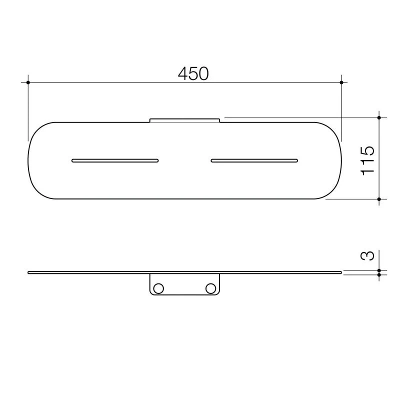 Caroma Contura II Bathroom Shelf - Chrome - Image 2