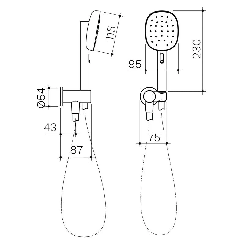 Caroma Contura II Hand Shower - Chrome - Image 2