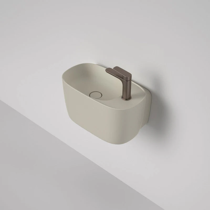 Caroma Contura II Hand Wall Basin (1 Tap Hole) - Matte Clay