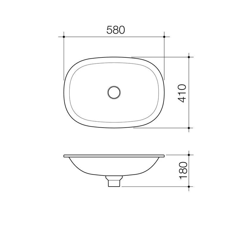 Caroma Contura II Undercounter Basin - White Matte - Image 2