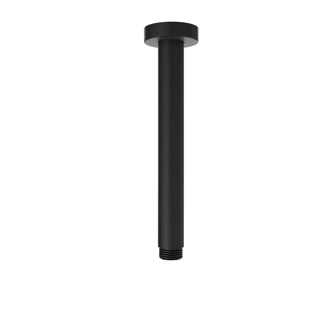 Linsol Corsica 200mm Round Ceiling Arm - Matte Black