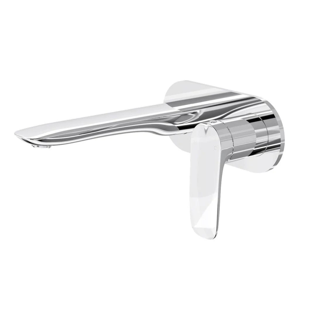 Linsol Curva 1-Plate Wall Basin or Bath Mixer Trim Kit - Chrome