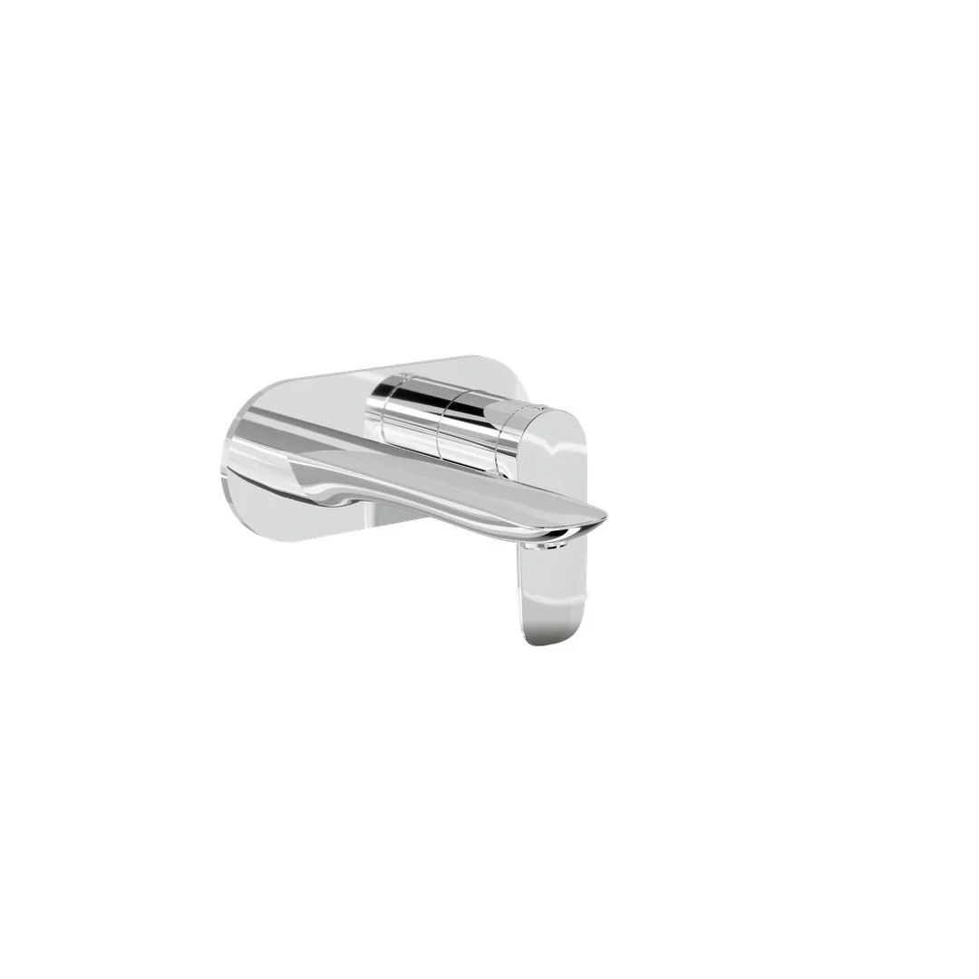 Linsol Curva 1-Plate Wall Basin or Bath Mixer Trim Kit - Chrome - Image 2