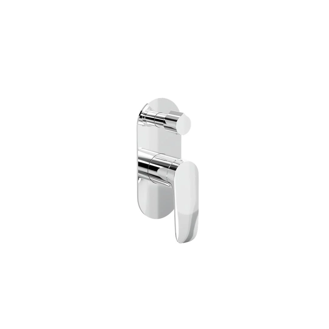 Linsol Curva 1-Plate Wall Mixer with Divertor - Chrome - Image 3