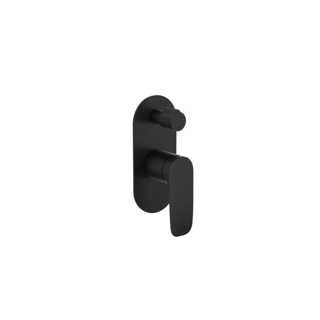 Linsol Curva 1-Plate Wall Mixer with Divertor - Matte Black - Image 2