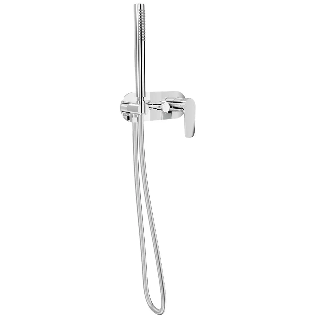 Linsol Curva 1-Plate Wall Mixer with Hand Shower Trim Kit - Chrome - Image 2