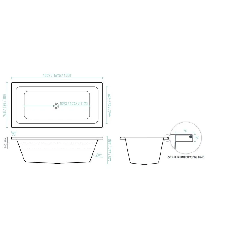 Decina Carina 1675 Dolce Vita 18 Jet Spa Bath - Image 4