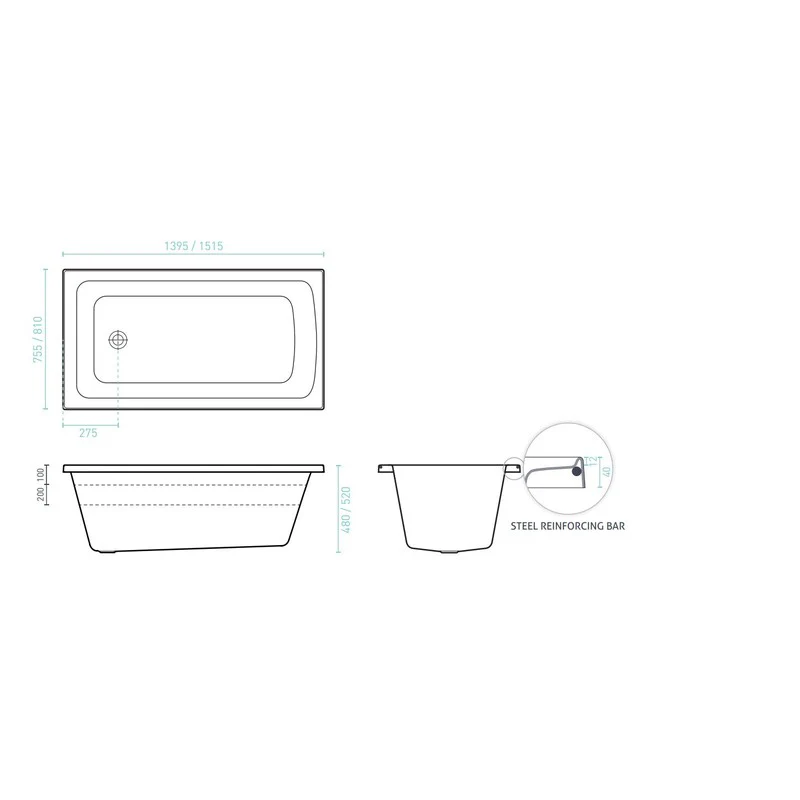 Decina Shenseki 1395 Contour 12 Jet Spa Bath - Image 2