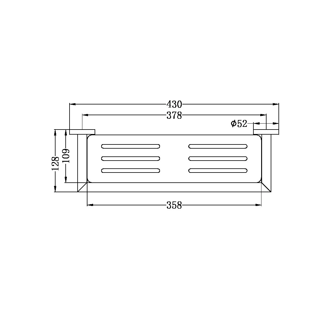 Nero Dolce Metal Shower Shelf - Brushed Nickel - Image 4