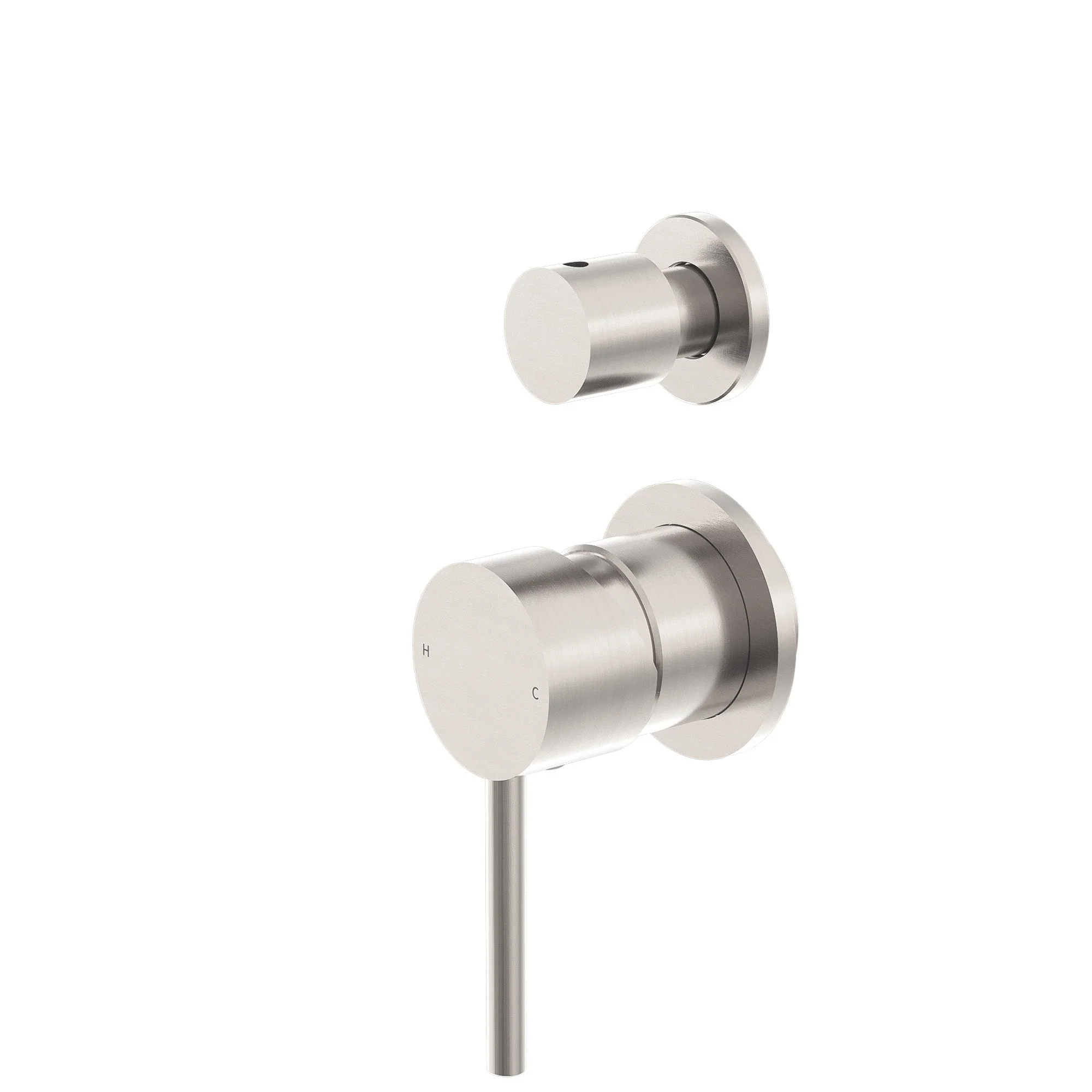 Nero Dolce Shower Mixer With Diverter Separate Back Plate - Brushed Nickel