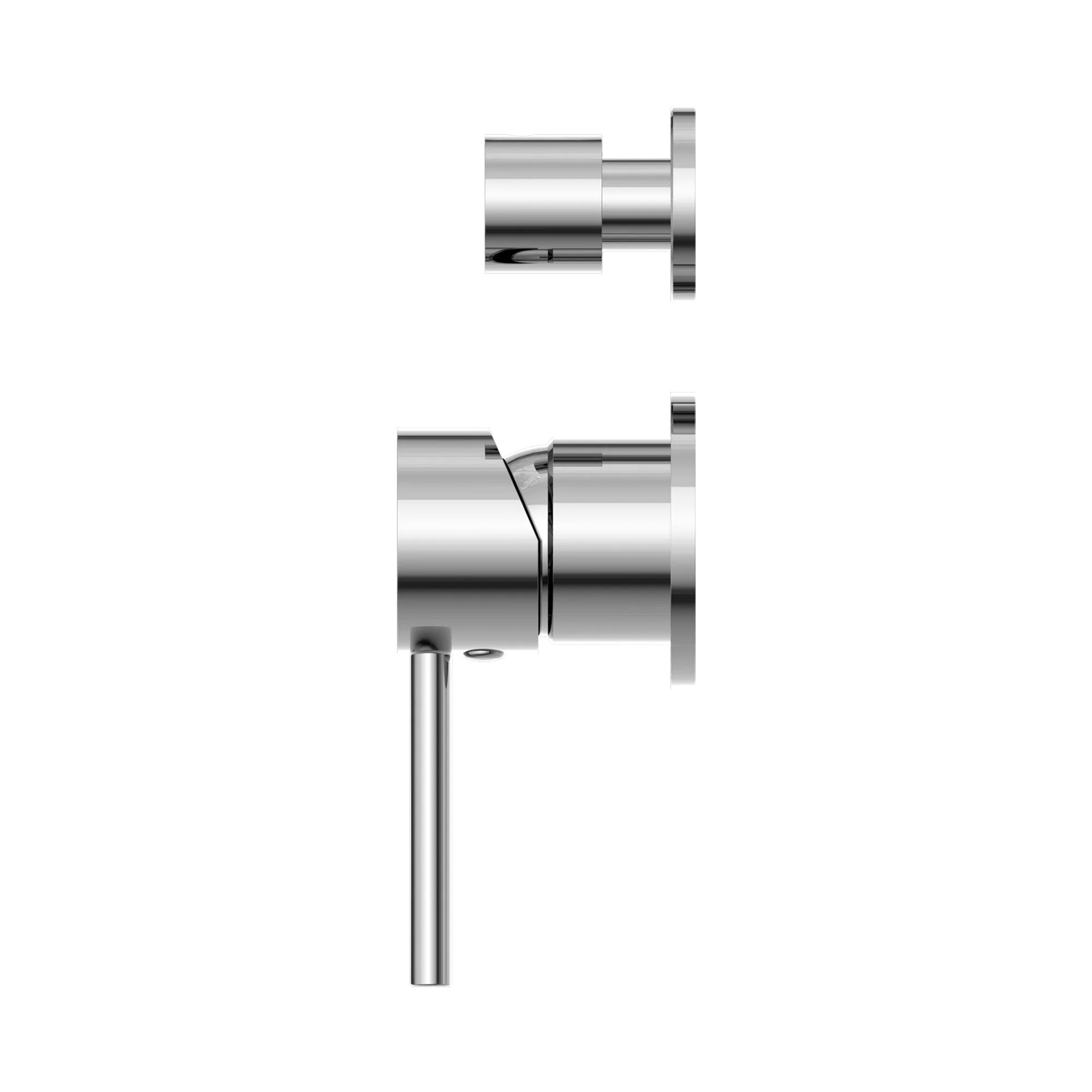 Nero Dolce Shower Mixer With Diverter Separate Back Plate - Chrome - Image 3