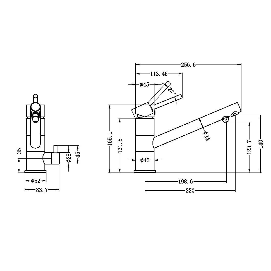 Nero Dolce Three-Way Kitchen Mixer - Black Matte - Image 4