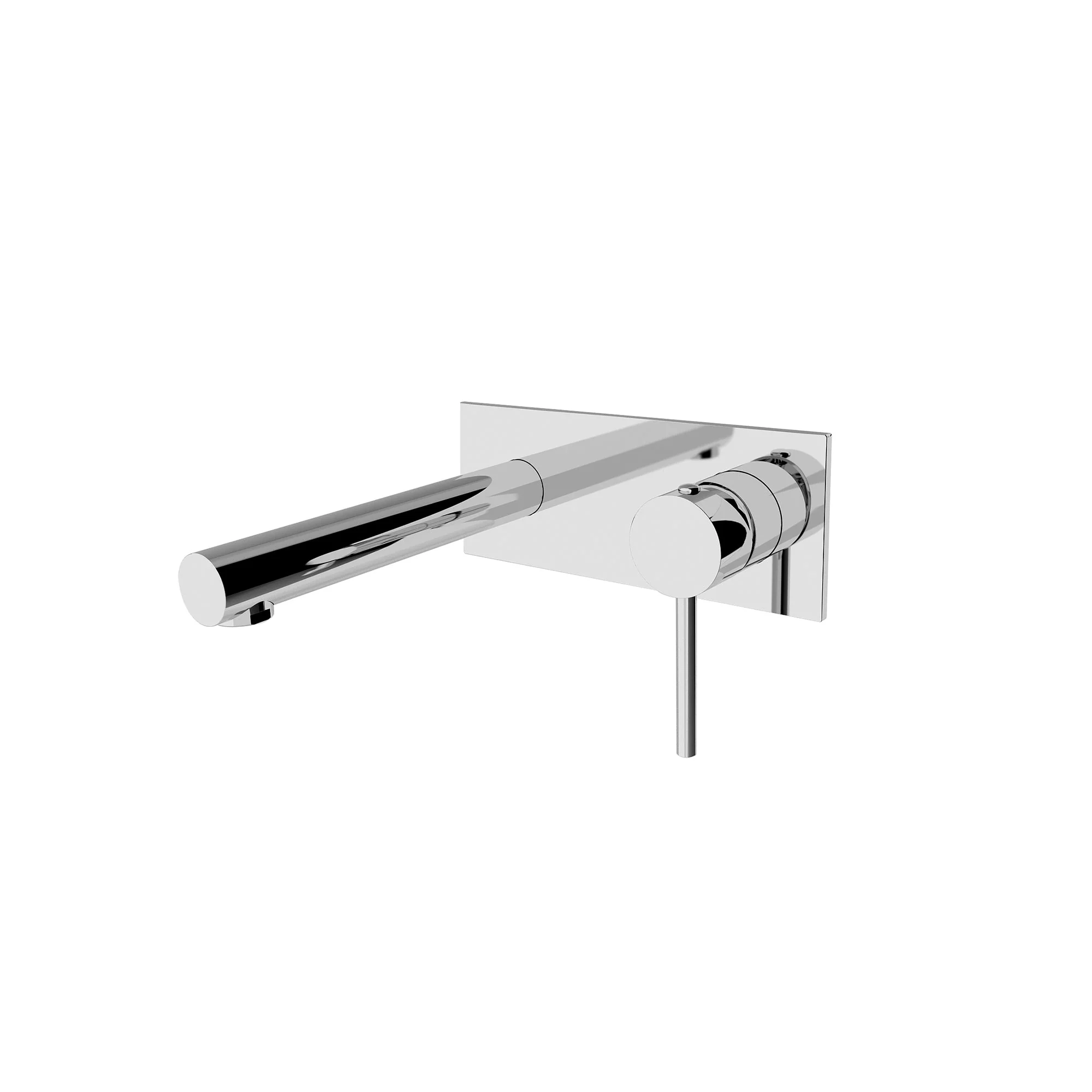 Nero Dolce Wall Basin/Bath Mixer Straight Spout - Chrome