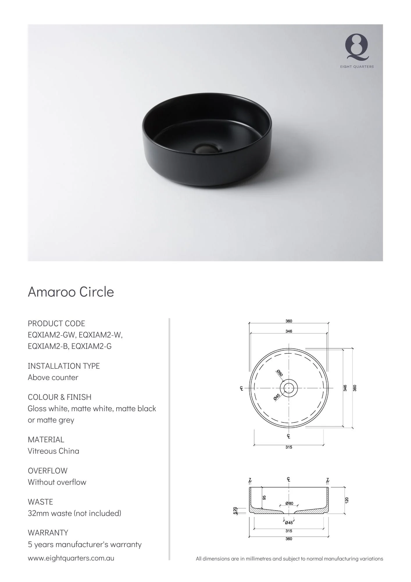 Eight Quarters Amaroo Circle - White Gloss - Image 2