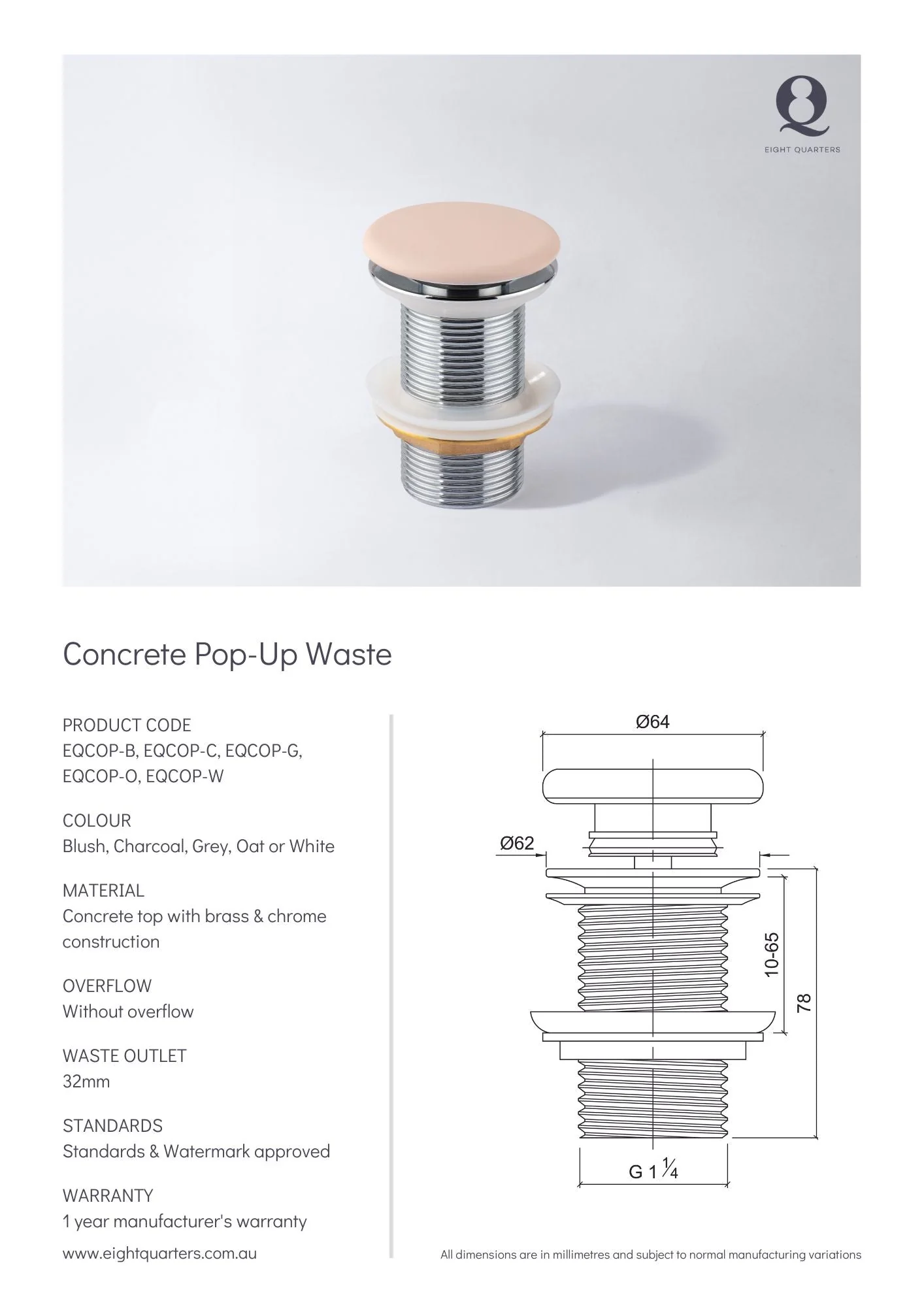 Eight Quarters Concrete Circle Blush - Image 4