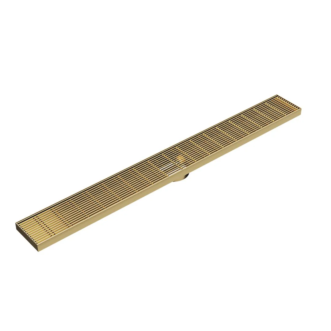 Linsol Ezyflow 1000mm Heelguard Linear Waste DN44 - Brushed Brass