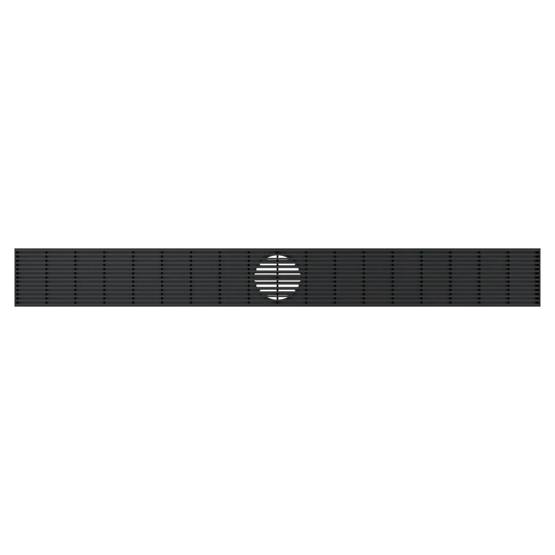 Linsol Ezyflow 1000mm Heelguard Linear Waste DN89 - Matte Black - Image 2