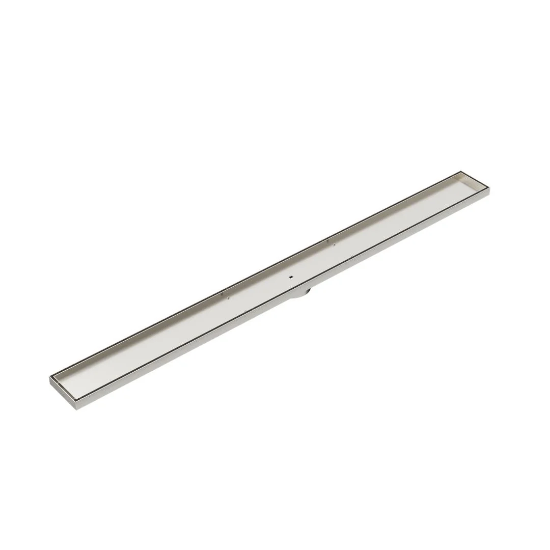Linsol Ezyflow 1200mm Tile Insert Linear Waste DN44 - Brushed Nickel