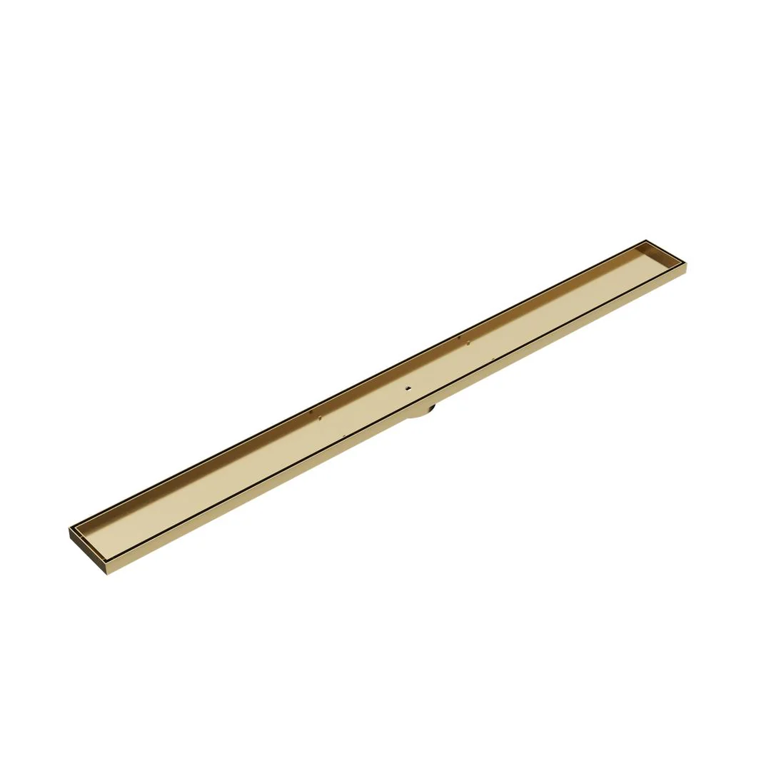Linsol Ezyflow 1200mm Tile Insert Linear Waste DN89 - Brushed Brass