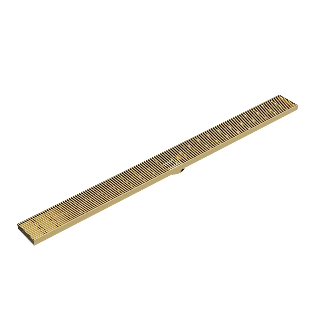 Linsol Ezyflow 1500mm Heelguard Linear Waste DN89 - Brushed Brass