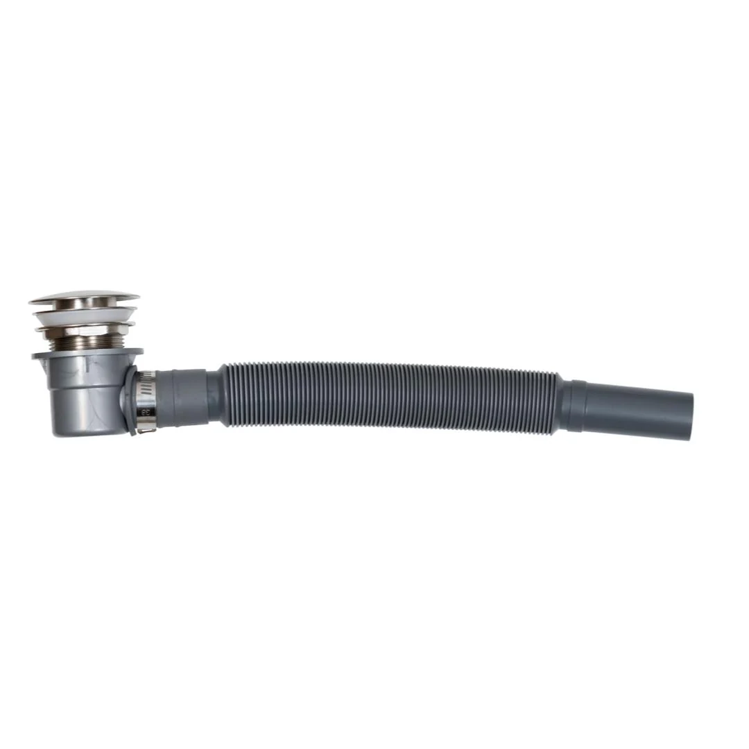 Linsol Ezyflow 40mm Pop-up Waste with Connector - Brushed Nickel - Image 2