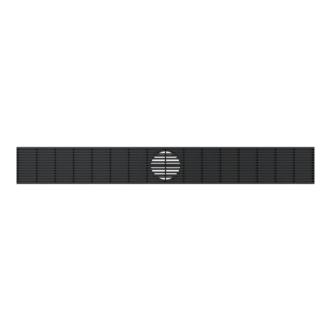 Linsol Ezyflow 800mm Heelguard Linear Waste DN89 - Matte Black - Image 2