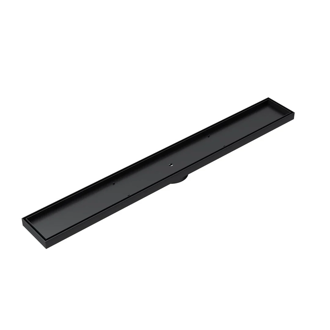 Linsol Ezyflow 800mm Tile Insert Linear Waste DN44 - Matte Black