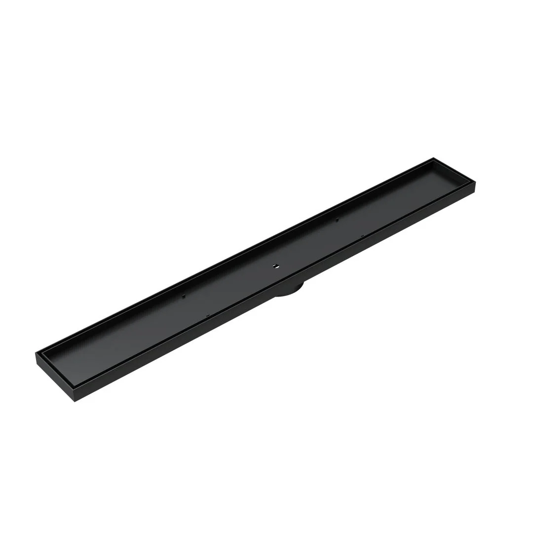 Linsol Ezyflow 800mm Tile Insert Linear Waste DN89 - Matte Black