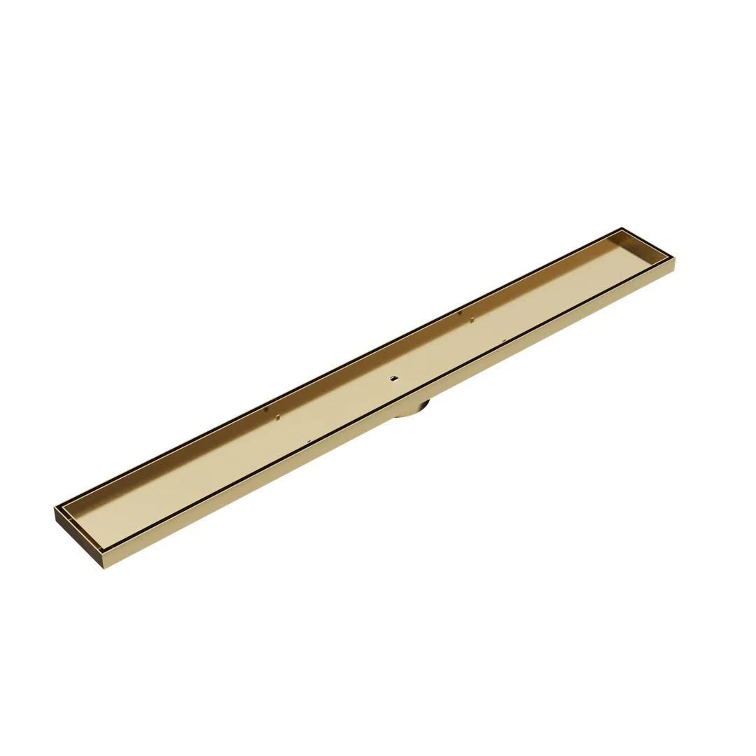 Linsol Ezyflow 900mm Tile Insert Linear Waste DN89 - Brushed Brass
