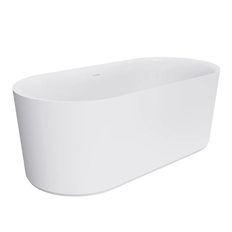 Empire Slim Freestanding Solid Surface Bath - Matte White