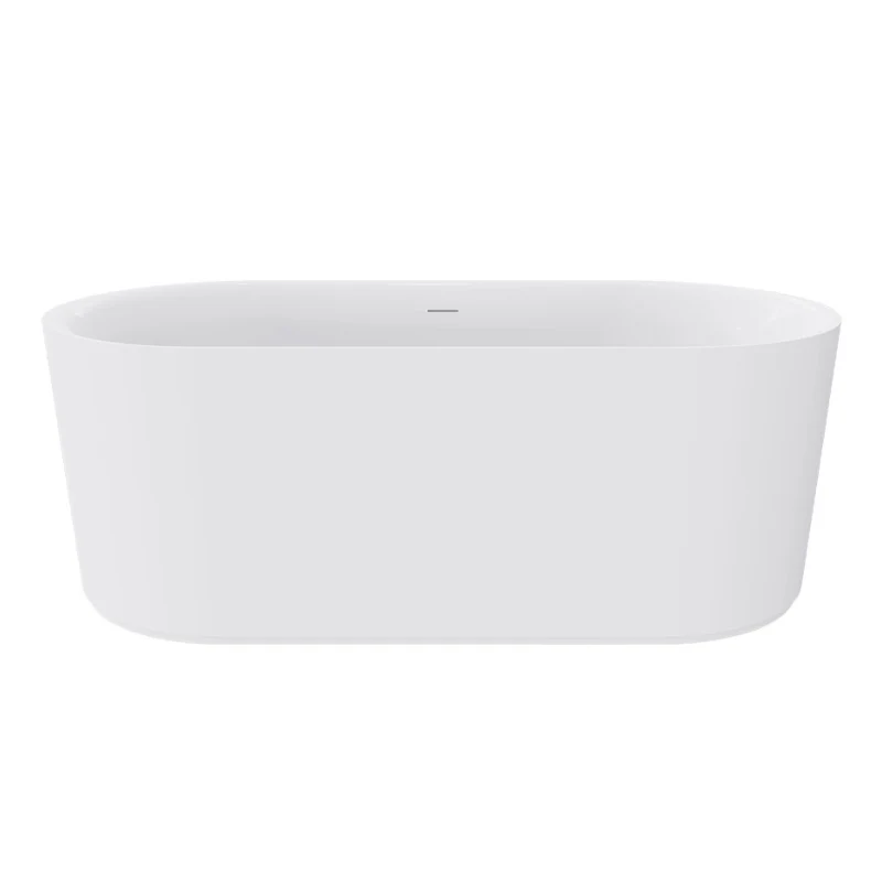 Empire Slim Freestanding Solid Surface Bath - Matte White - Image 2