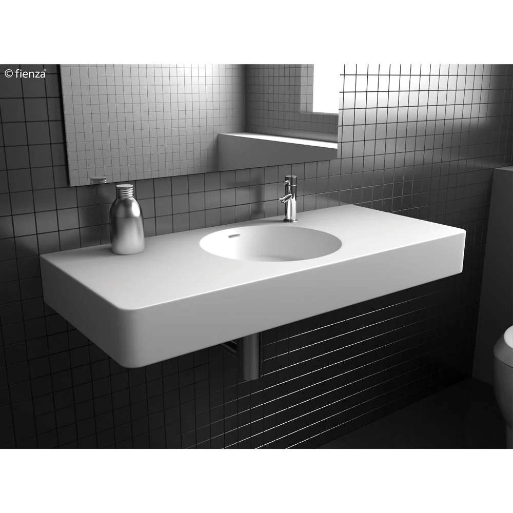 Fienza Encanto 1200 Solid Surface Wall-Hung Basin - Centre Bowl