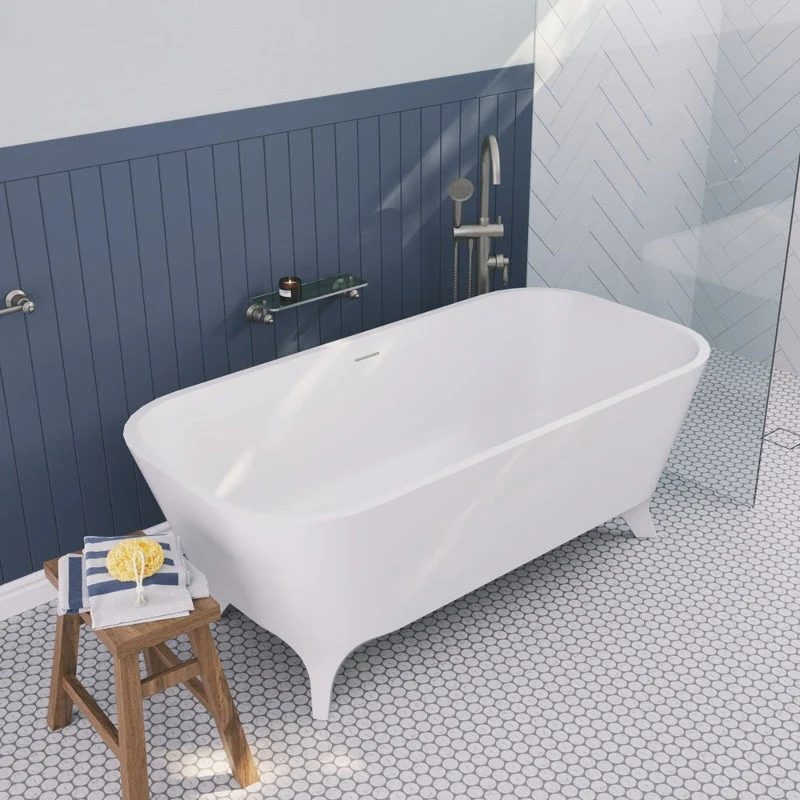 Fienza Hampton Solid Surface Bath 1600mm - White Matte
