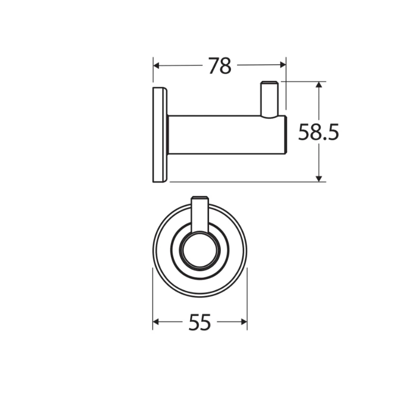 Fienza Kaya Robe Hook - Chrome - Image 2