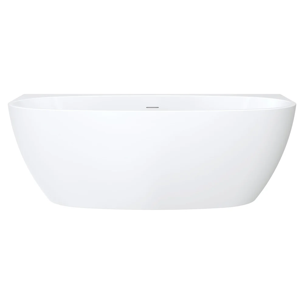 Fienza Keeto Back-To-Wall Acrylic Bath with Overflow, 1700mm - Image 4