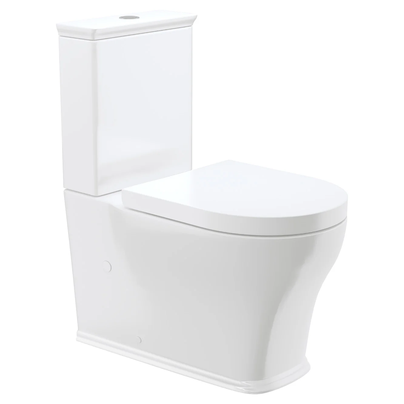 Fienza Lillian Tornado Flush Back-to-Wall Toilet Suite - White Gloss