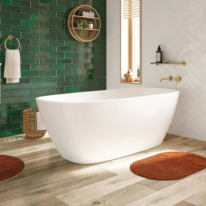 Fienza Marissa Solid Surface Bath 1700mm - White Matte - Image 2