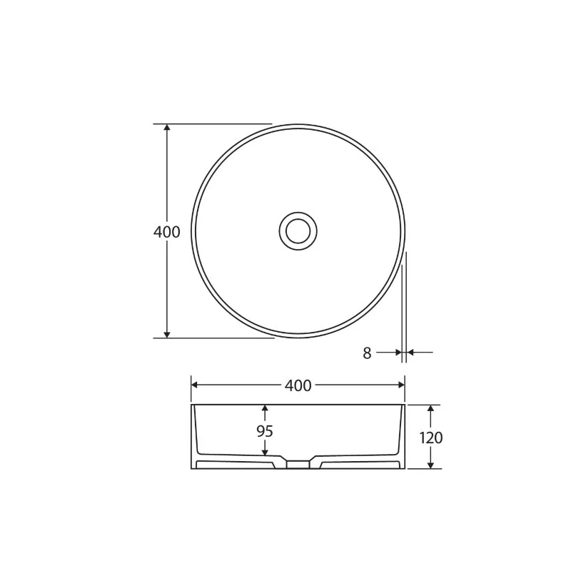 Fienza Minka Round Solid Surface Above Counter Basin - Forest - Image 4