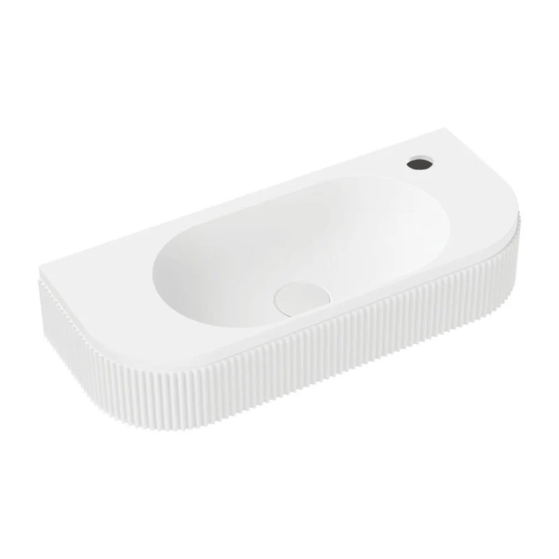 Fienza Minka Solid Surface Wall Basin - White Matte - Image 4