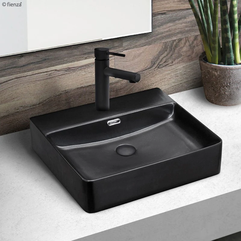 Fienza Petra Above Counter Basin - Black Matte